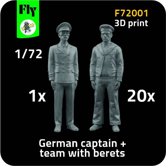 German Captain + team with Berets Fly-F72001