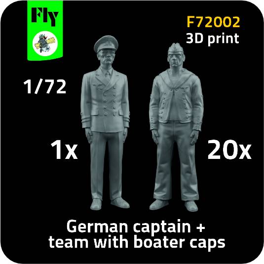 German Captain + team with Boater Caps Fly-F72002