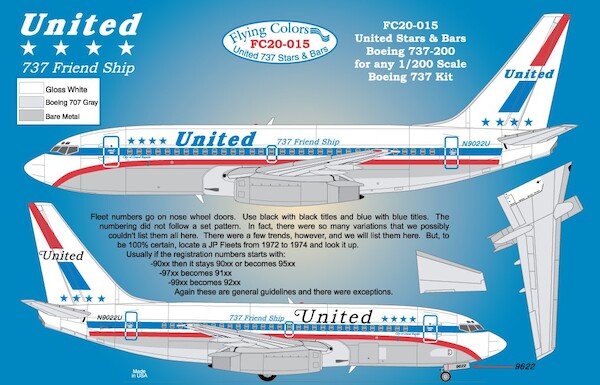 Boeing 737-200 (United Stars & Bars Classic) FC20-015