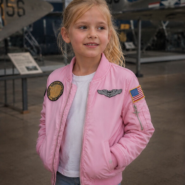 Kids MA-1 flight jacket pink Child Sizes L (10-11 years)  MA-1 Pink L