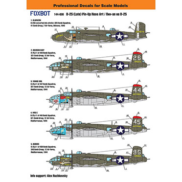 B25J/G Mitchell Pin Up Nose Art  FOX144-006