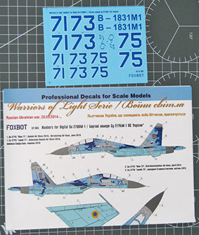 Sukhoi Su27UBM-1 Ukrainian AF Digital Bortnumbers Part 1  FOX32-005