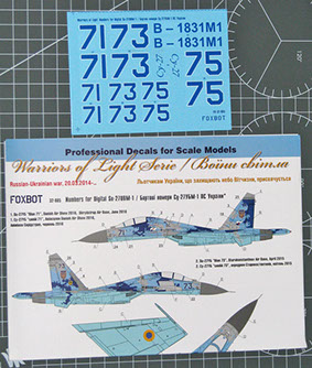 Sukhoi Su27UBM-1 Ukrainian AF Digital Bortnumbers Part 1 FOX32-005