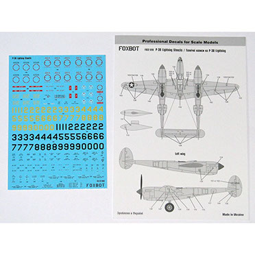 Lockheed P38 Lightning Stencils FOX32-010