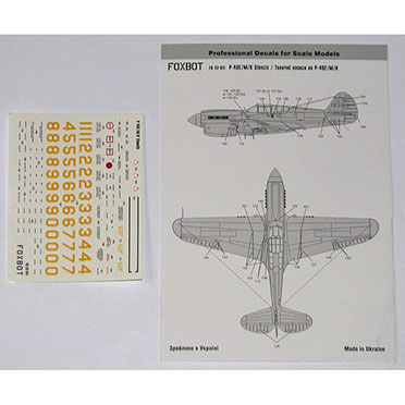 Curtiss P40E/M/K Stencils  FOX32-011