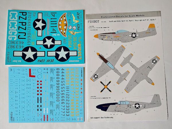 North American P-51 Mustang Nose art, Part #1 (With Stencils)  FOX32-015A