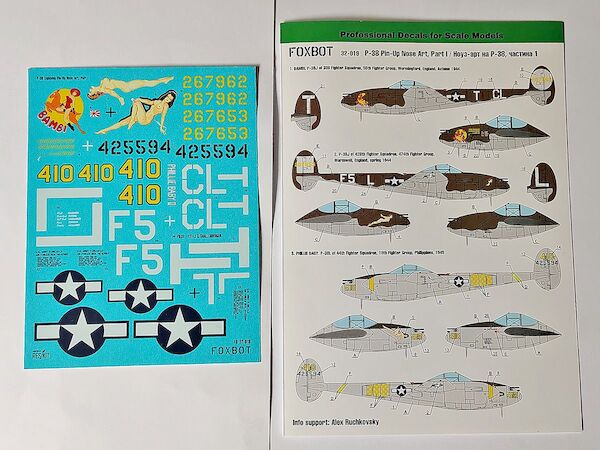 Lockheed P-38 Lightning Pin-Up Nose Art, Part I  FOX32-019