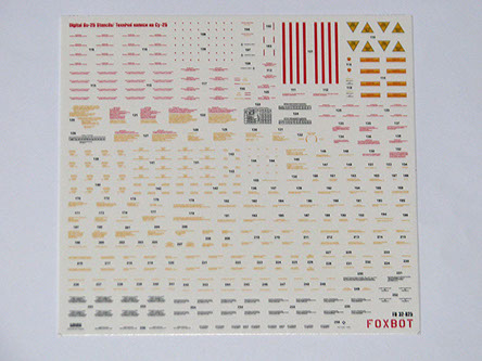 Stencils for Su-25 Frogfoot  FOX32-026