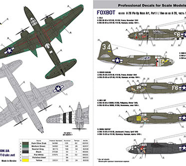 Douglas  A20G/K Pin Up Nose art part 1 With Stencils  FOX48-019