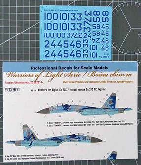 Sukhoi Su27S Ukrainian AF Digital Bortnumbers FOX48-025