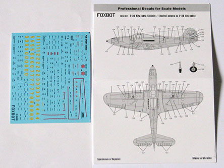 Bell P39 Airacobra Stencils  FOX48-031