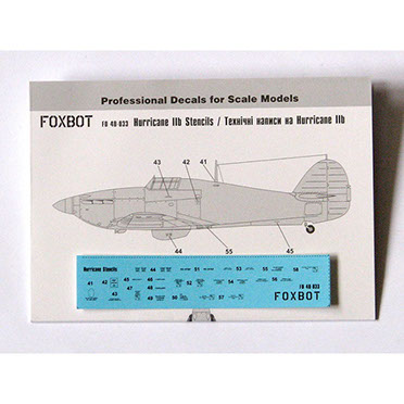 Hawker Hurricane Stencils  FOX48-033