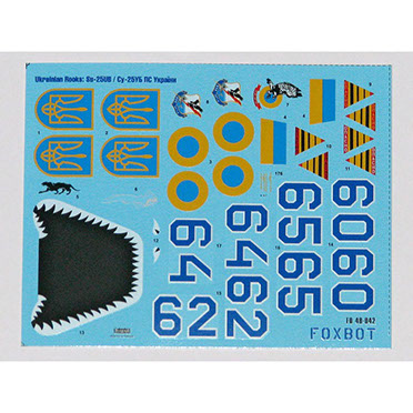 Ukrainian Rooks; Sukhoi Su25UB Ukrainian AF With Stencils FOX48-042T