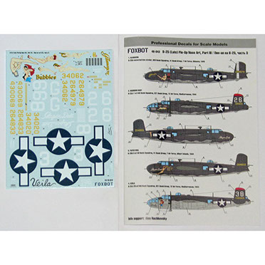 B25G/J Mitchell - Late- Pin Up Nose art part 3  FOX48-043A