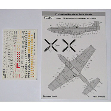 P51 Mustang  Stencils  FOX48-046