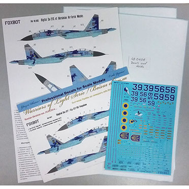 Sukhoi Su27P Ukrainian AF Digital with MASK, Decals and additional Numbers FOX48-047T