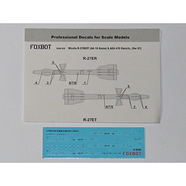 R72ER/ET (AA-10 Alamo) & AKU-470 Stencils Variation .01 FOX48-055