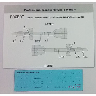 R72ER/ET (AA-10 Alamo) & AKU-470 Stencils Variation .02  FOX48-056
