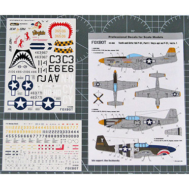 North American P51 Mustang Nose Art part 1 plus stencils FOX48-060