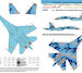 Sukhoi Su27PM1 Ukrainian AF Digital camouflage markings Part 2 with MASK and decals and extra Bort Numbers FOX48-085T