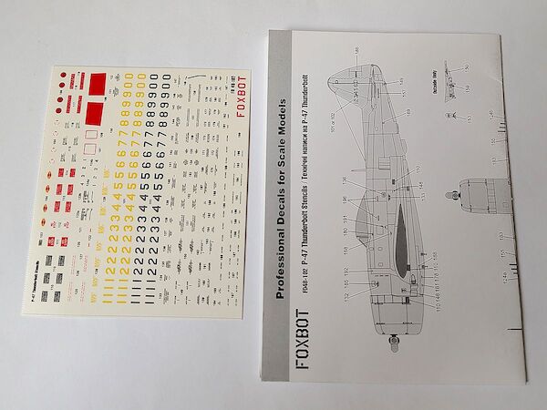 Republic P-47 Thunderbolt Stencils  FOX48-102