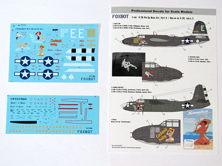 Douglas A20G/K Boston Pin Up Nose Art Part 2 incl.  Stencils  FOX72-007