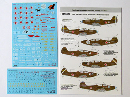 Red Snake; Soviet P39 Airacobra with stencils FOX72-014