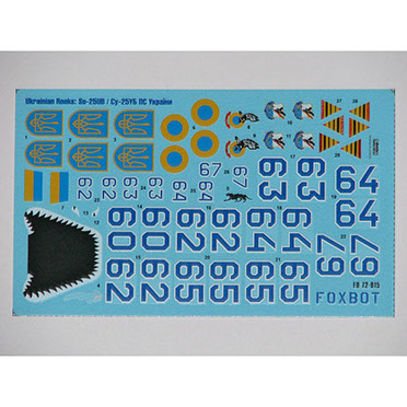 Ukrainian Rooks; Sukhoi Su25UB Ukrainian AF with stencils FOX72-015T