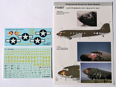 Douglas C47/DC3 Nose art part 2 plus stencils FOX72-018