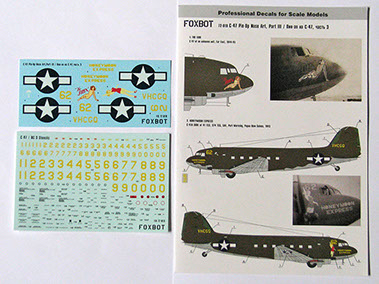 Douglas C47/DC3 Nose art part 3 plus stencils  FOX72-019