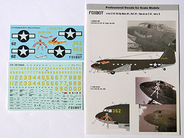 Douglas C47/DC3 Nose art part 6 plus stencils FOX72-022