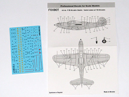 Bell P39 Airacobra Stencils  FOX72-031