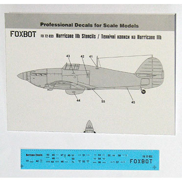 Hawker Hurricane Stencils FOX72-033