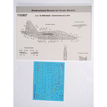 Sukhoi Su25UB Stencils FOX72-034