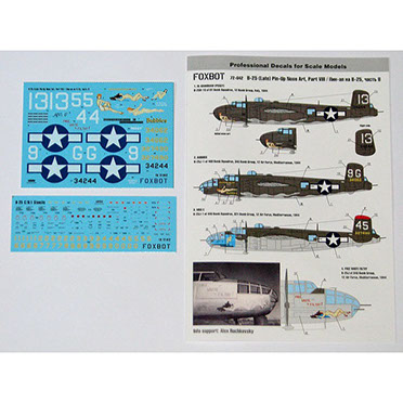 B25H/J Mitchell Pin Up Nose art part 8 plus stencils FOX72-042
