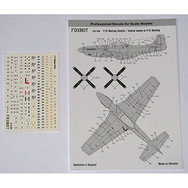 P51 Mustang  Stencils  FOX72-046