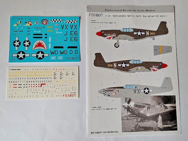 North American P51 Mustang Nose Art part 1 plus stencils  FOX72-051