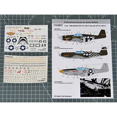 North American P51 Mustang Nose Art part 2 plus stencils FOX72-052