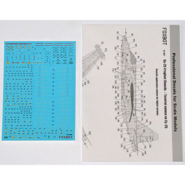 Sukhoi Su25 Frogfoot Stencils  FOX72-057