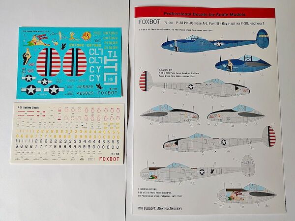 Lockheed P38 Lightning Pin Up Nose art part 3  FOX72-068