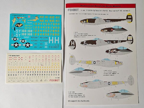 Lockheed P38 Lightning Pin Up Nose art part 4  FOX72-069