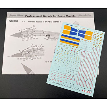 Ukraine Sukhoi Su27S/P and Su27UB/UBM-1 Stencils FOX72-076