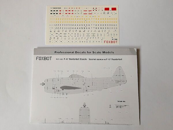 Republic P-47 Thunderbolt Stencils  FOX72-083