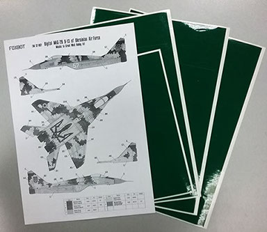 Mikoyan Mig29 9-13 "White 57" Ukrainian AF Digital camouflage Masks (Trumpeter) FOXM32-002