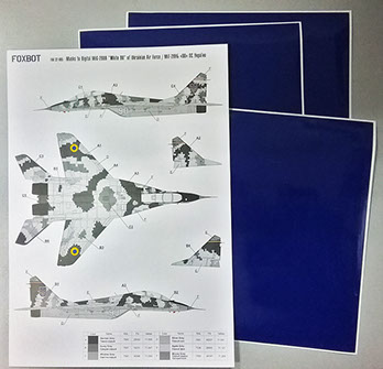 Mikoyan Mig29UB "White 90" Ukrainian AF Digital camouflage Masks FOXM32-005