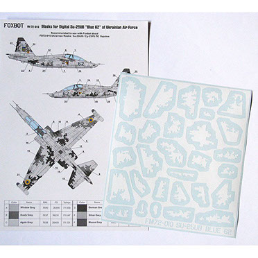 Sukhoi Su25UB "Blue 62" Ukrainian AF Digital camouflage Masks  FOXM32-010