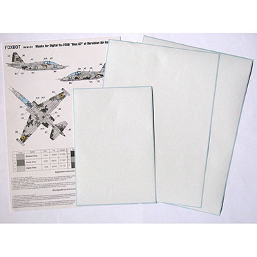 Sukhoi Su25UB "Blue 67" Ukrainian AF Digital camouflage Masks FOXM32-011