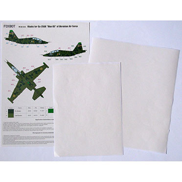 Sukhoi Su25UB "Blue 65" Ukrainian AF Digital camouflage Masks FOXM32-013