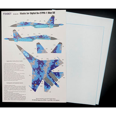 Sukhoi Su27PM-1 Blue 58 Ukrainian AF Digital camouflage Masks  FOXM48-019