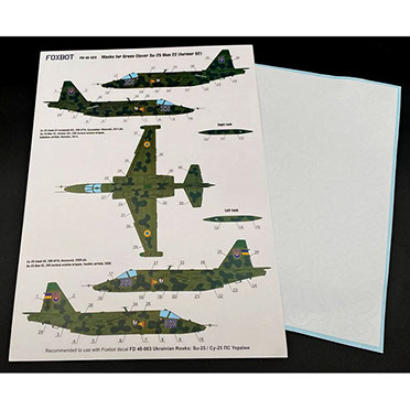 Sukhoi Su25 "Blue 22" Ukrainian AF Green Clover camouflage Masks FOXM48-020